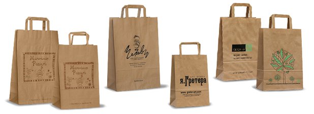 Коричневые плоские ручки